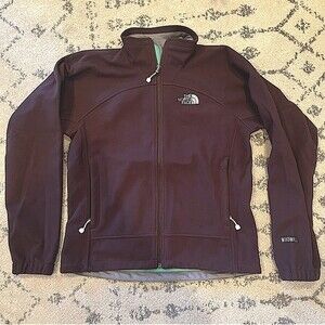 The North Face Brown Lightweight Windwall Softshell Zip Front Jacket Medium